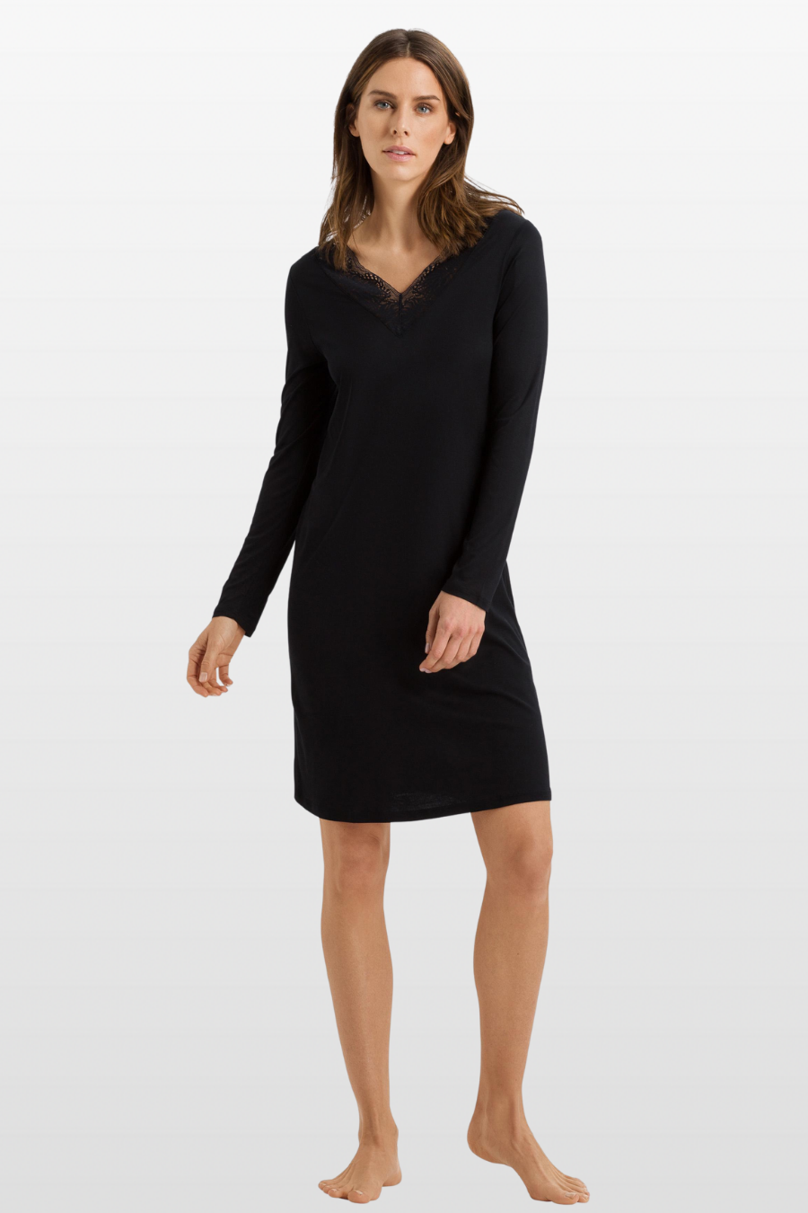Lucy Long Sleeve Gown-Black