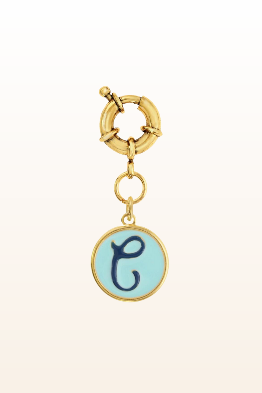 Enamel Initial Clip on Charm