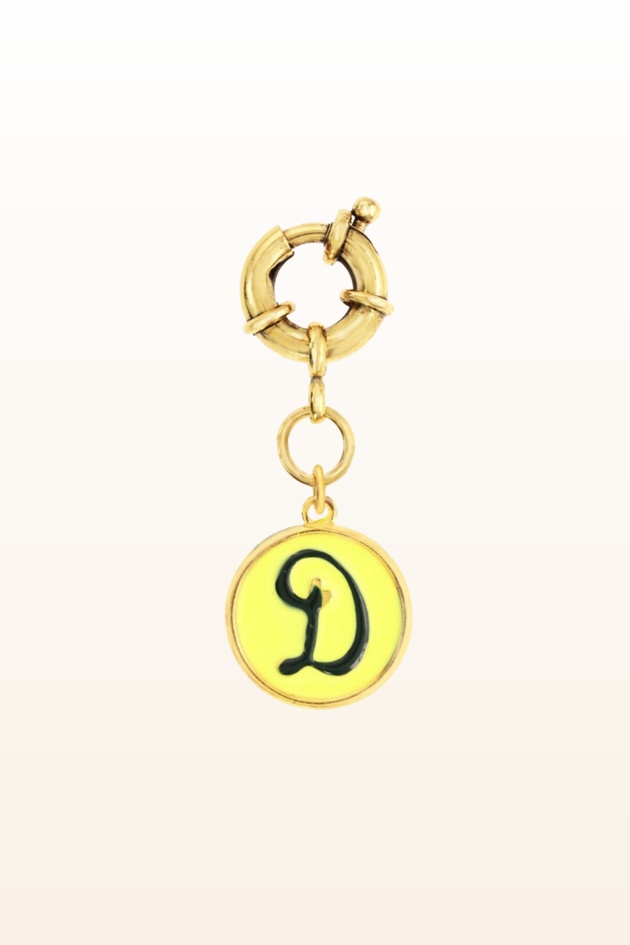 Enamel Initial Clip on Charm