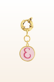 Enamel Initial Clip on Charm