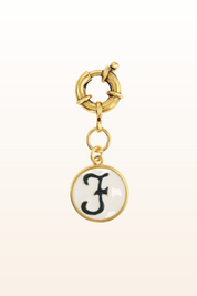 Enamel Initial Clip on Charm