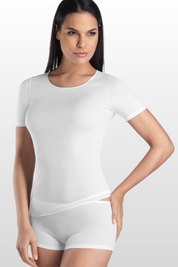 Cotton Seamless Short Sleeve Shirt