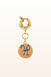 Enamel Initial Clip on Charm
