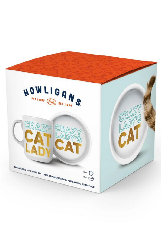 CERAMIC MUG + CAT BOWL SET