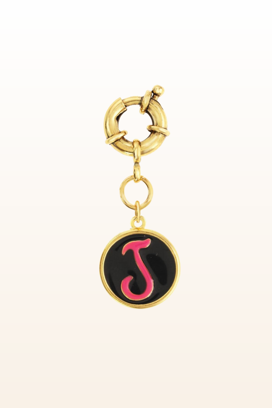 Enamel Initial Clip on Charm