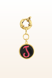 Enamel Initial Clip on Charm