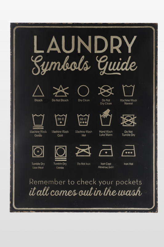 Oversized "Laundry Symbols" Wall Decor
