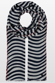 Contrast Stitch Wave Scarf
