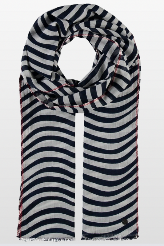 Contrast Stitch Wave Scarf