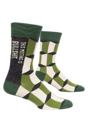 Men's Blue Q Crew Socks