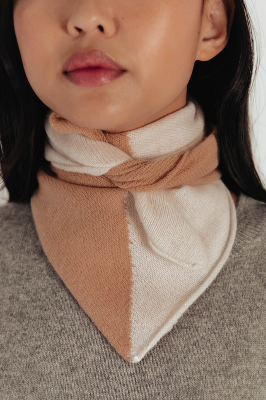 Cashmere Blend Colour-Block Bandana