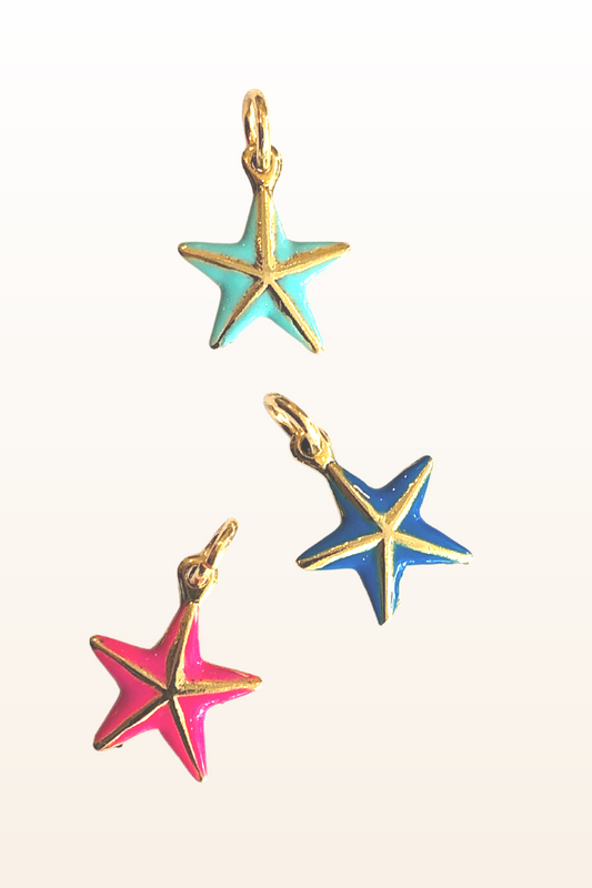 Mini Enamel Star Slide Charm/Pendant
