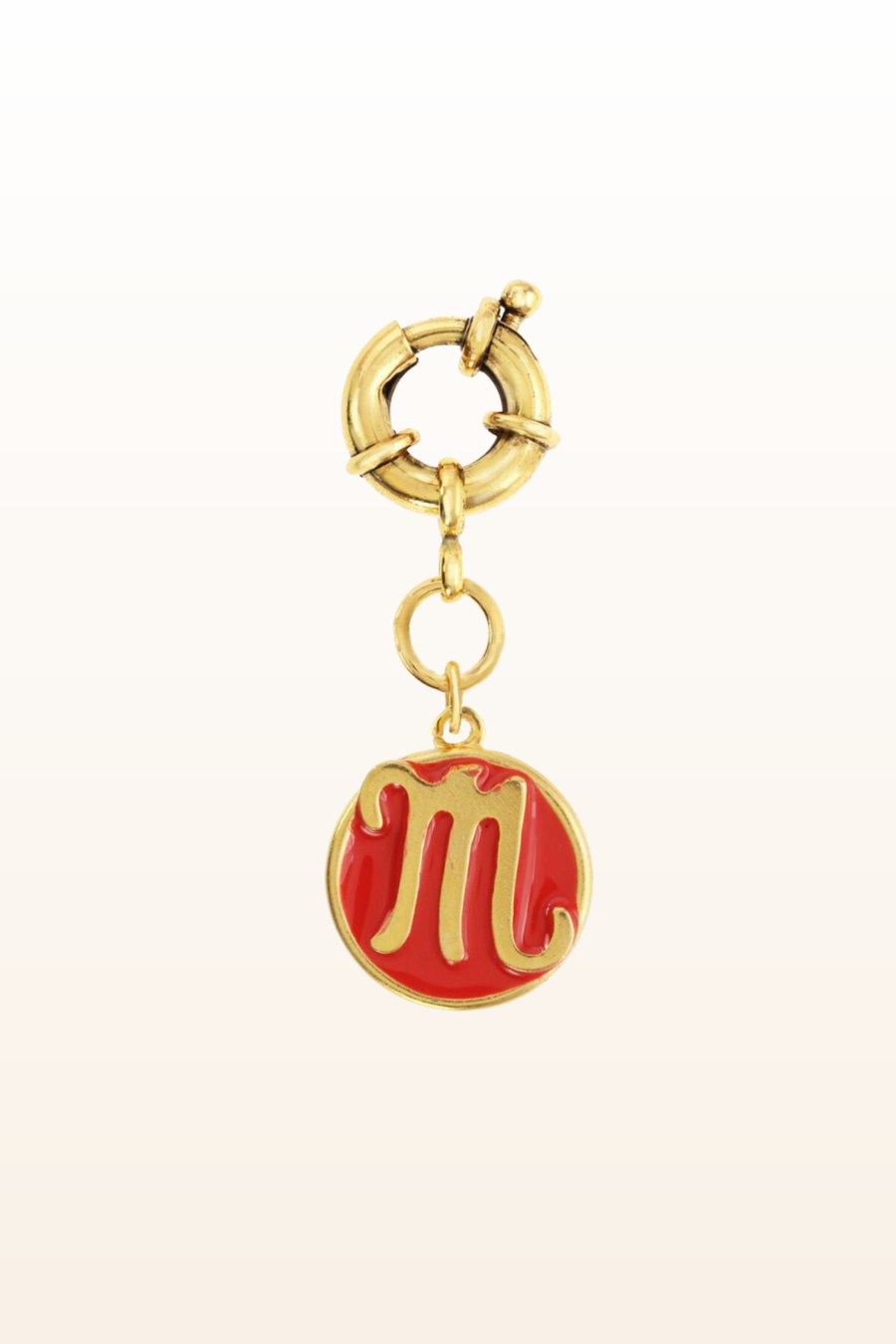 Enamel Initial Clip on Charm