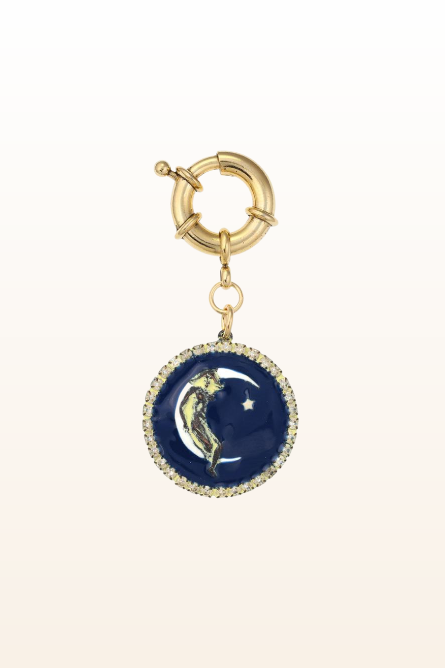 Woman on the Moon Clip on Charm