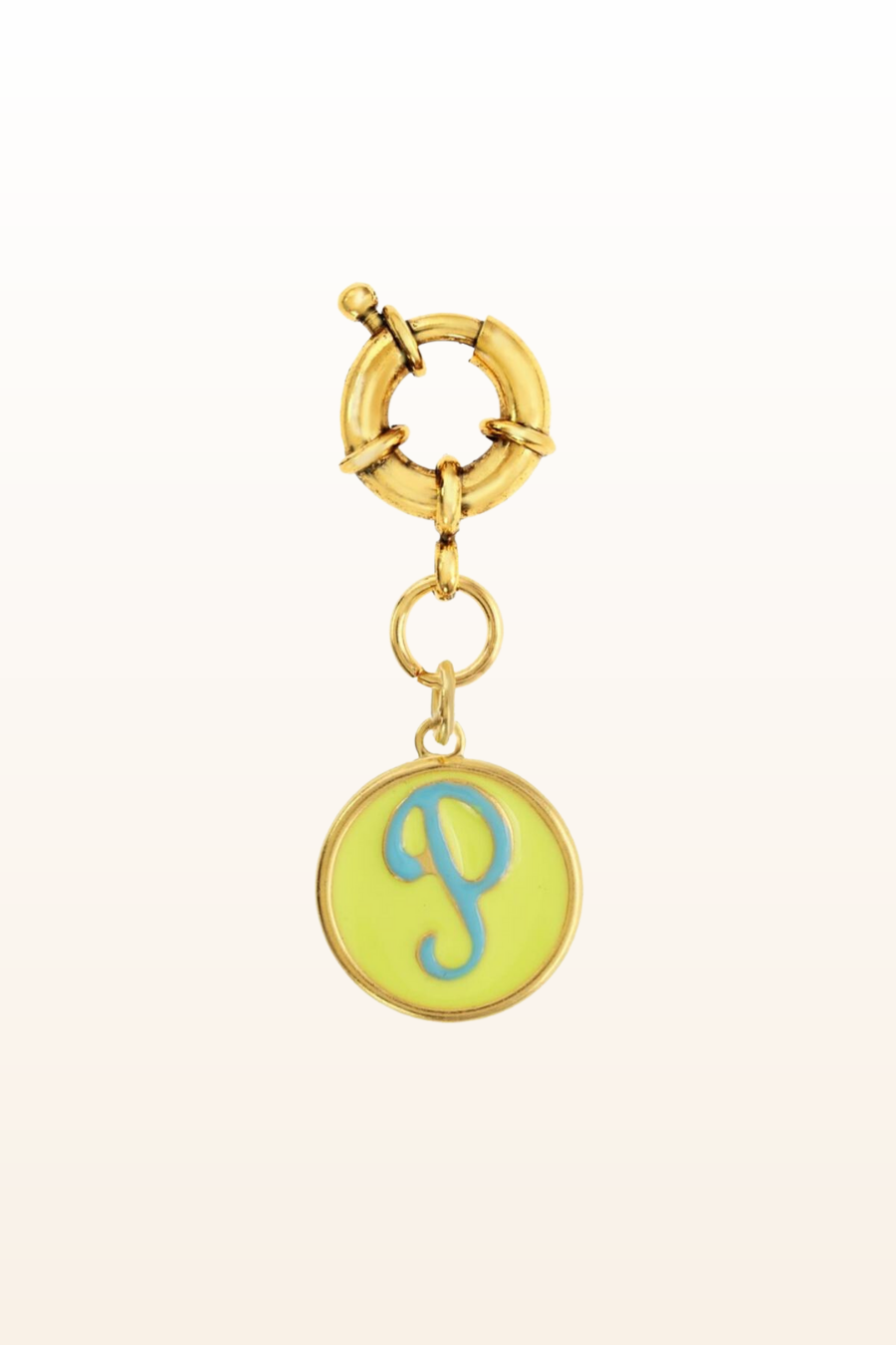 Enamel Initial Clip on Charm