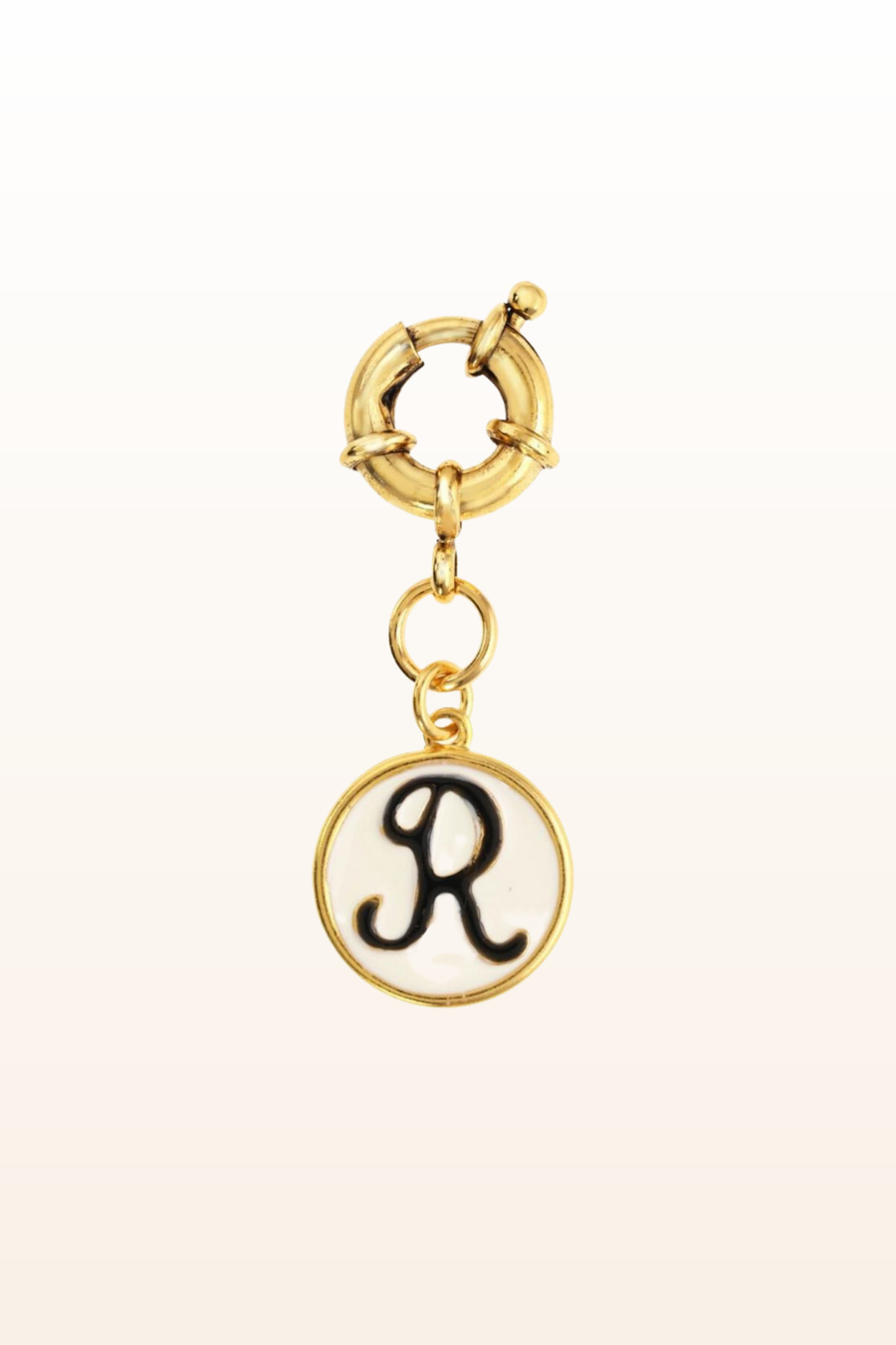 Enamel Initial Clip on Charm