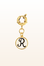 Enamel Initial Clip on Charm