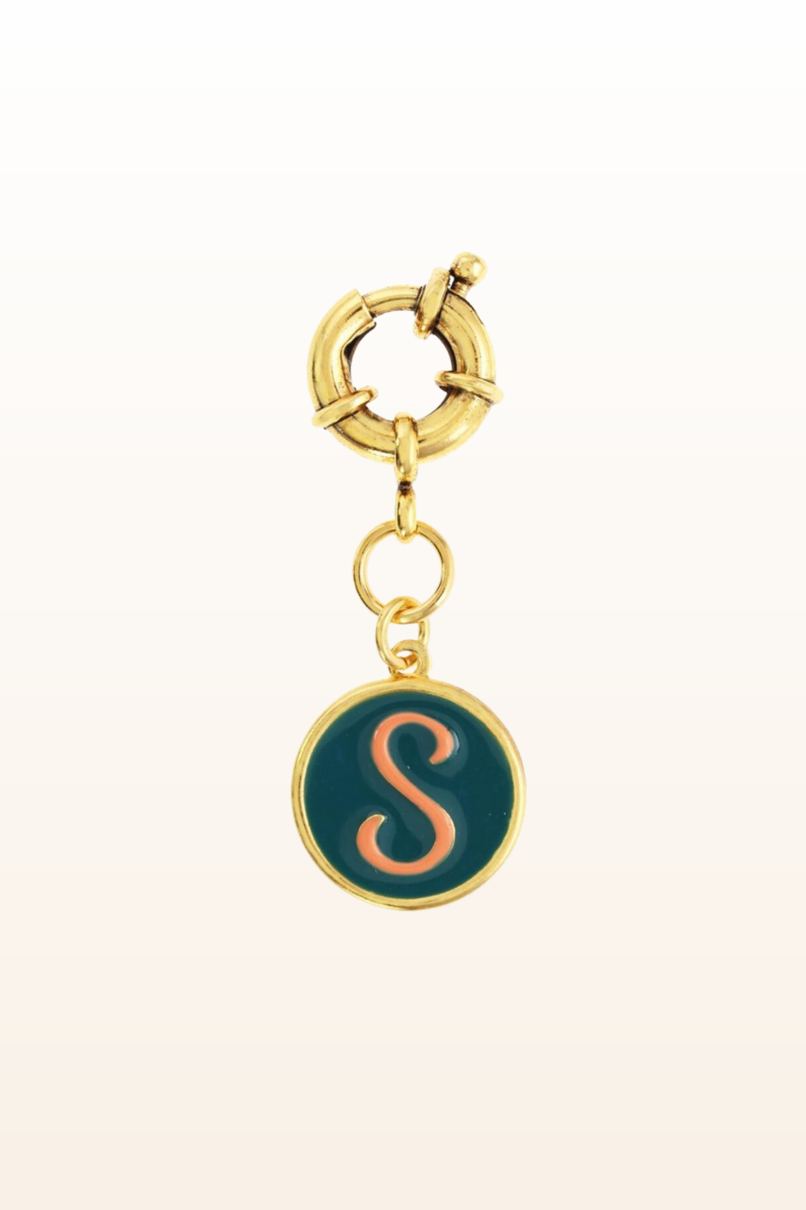 Enamel Initial Clip on Charm