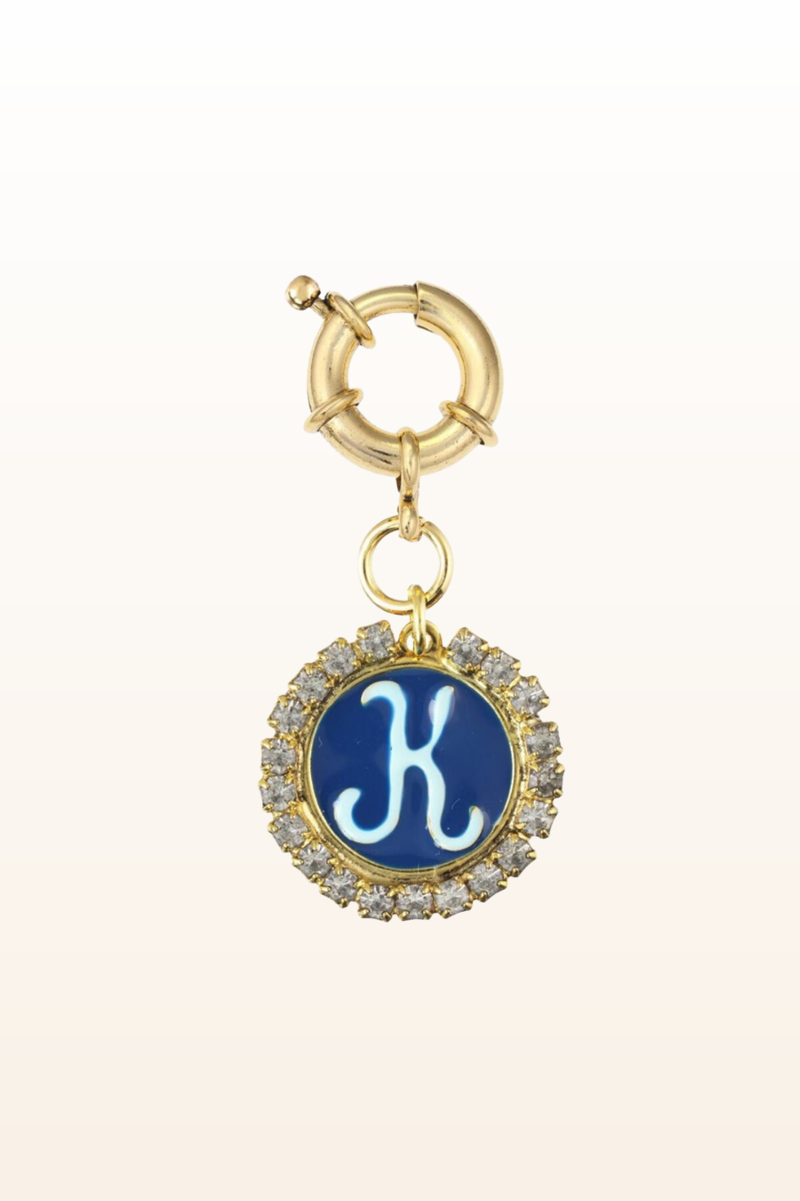 Crystal/Enamel Initial Clip on Charm