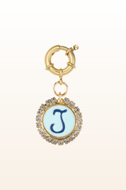 Crystal/Enamel Initial Clip on Charm