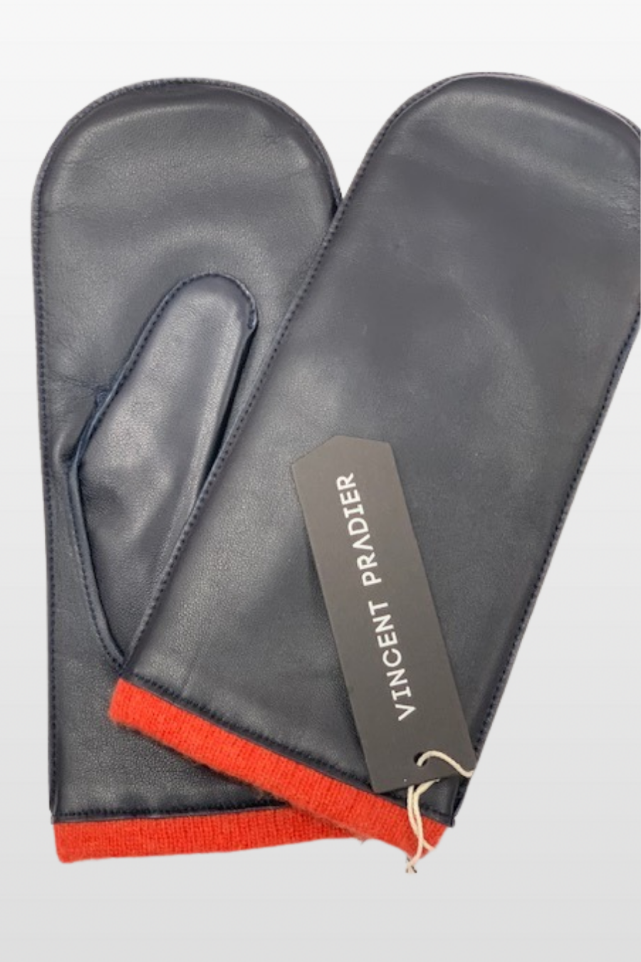 Leather Wool lined Mitts