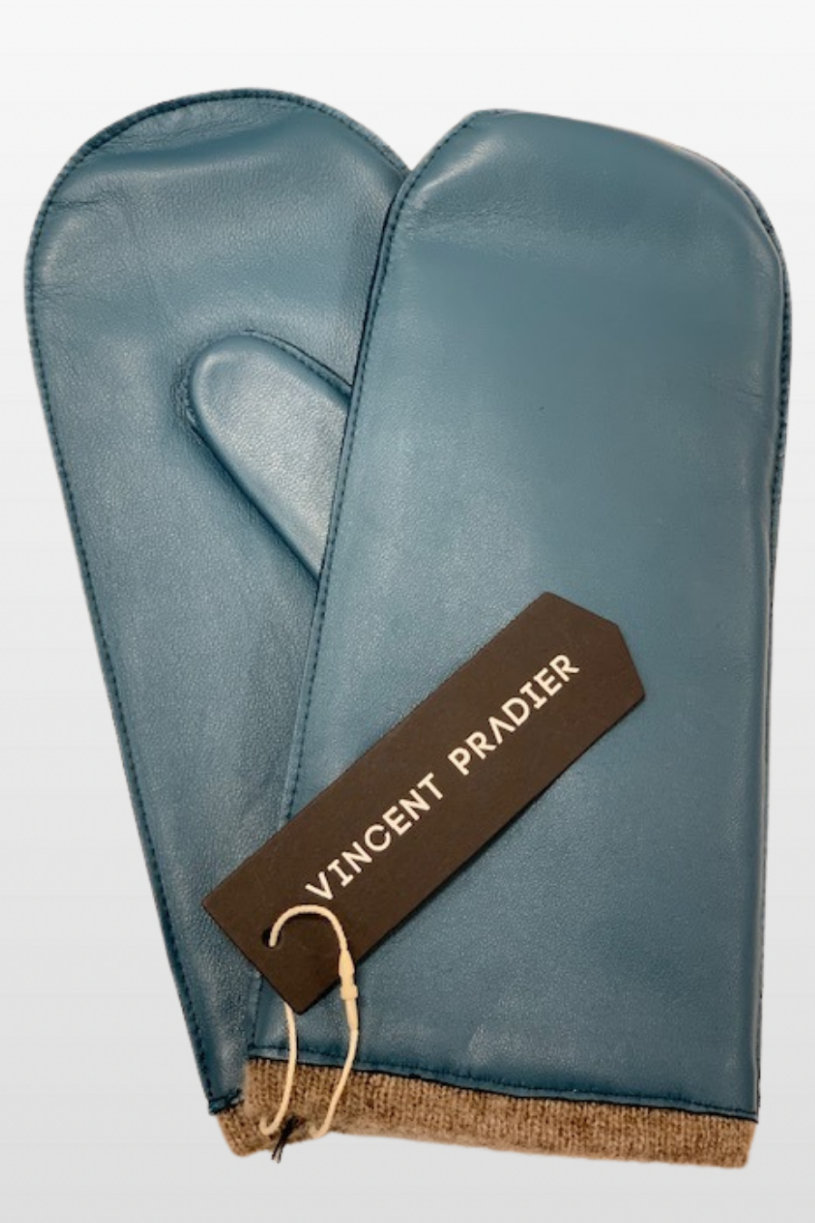 Leather Wool lined Mitts