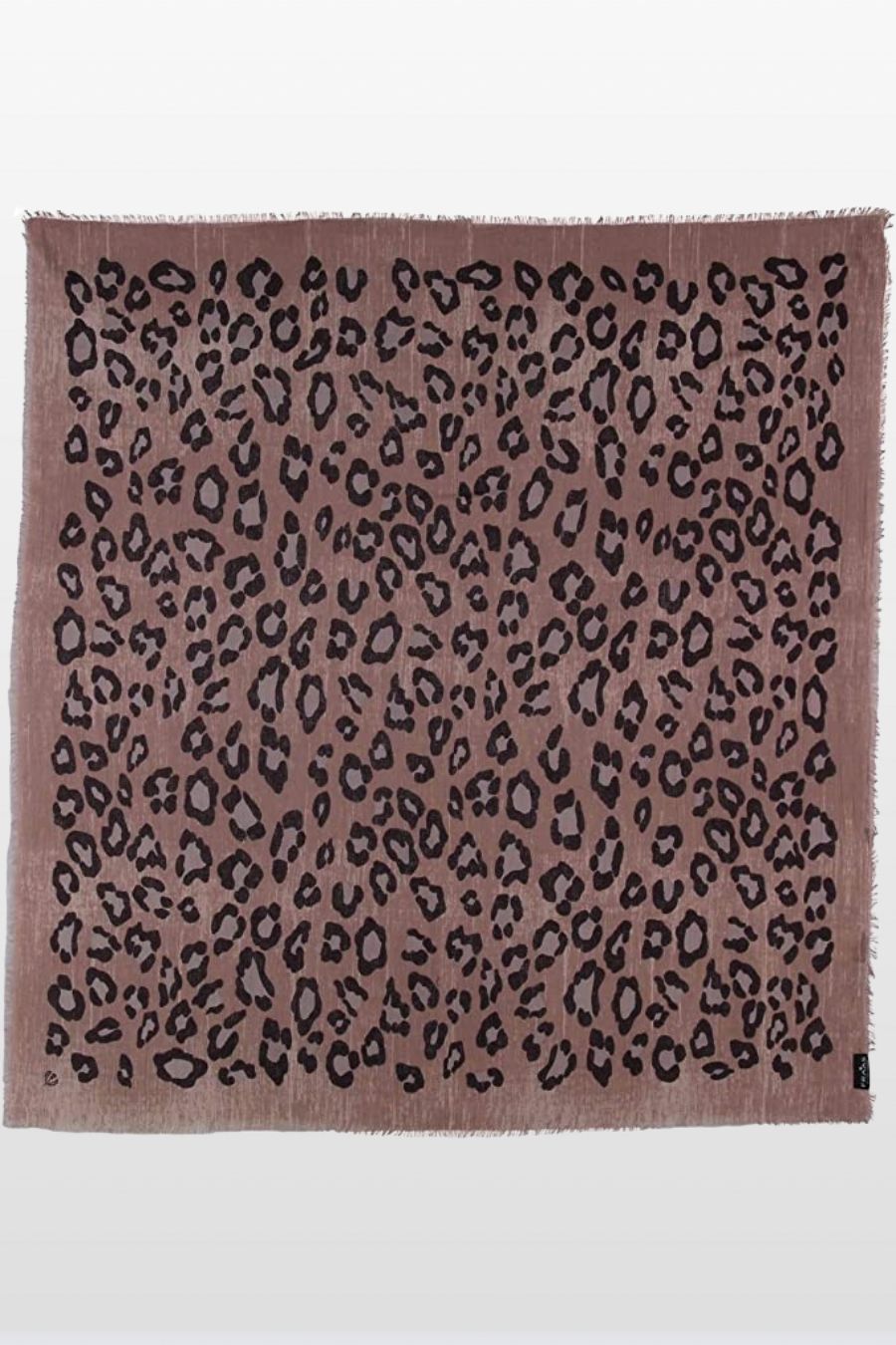 Leopard Print Cotton Square Scarf