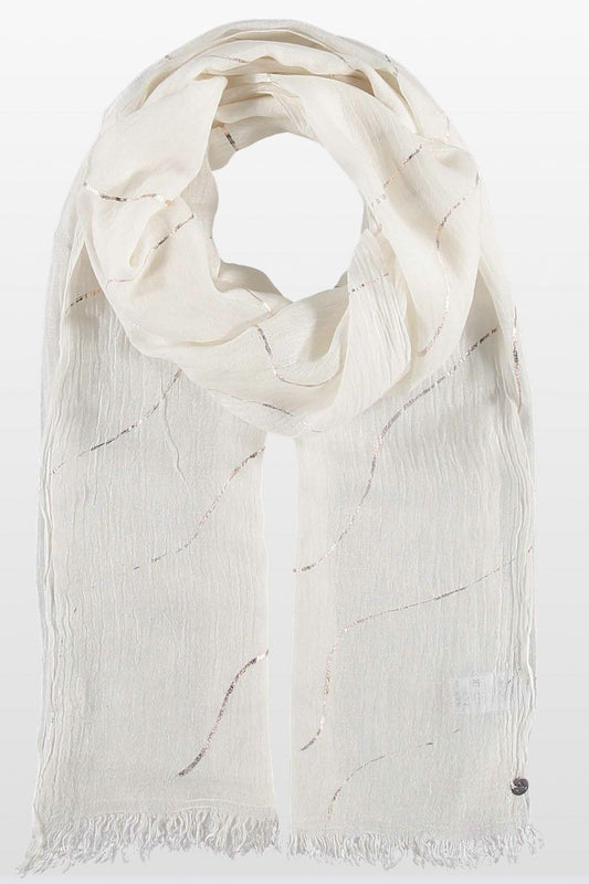 Metallic Wave Print Scarf