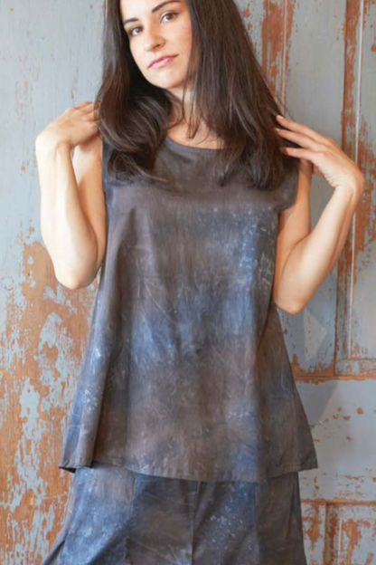 Huxley Tank in Notte Cotton Stretch