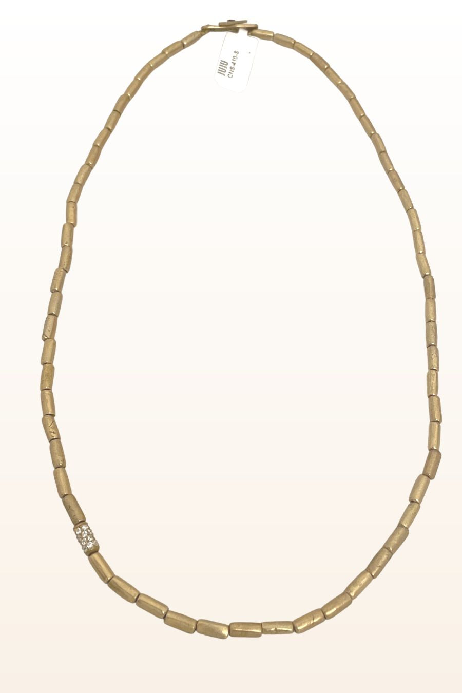 Tube Necklace with Stone Detail