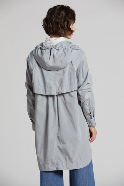 Nikita Hooded Raincoat in Colour Sea Star