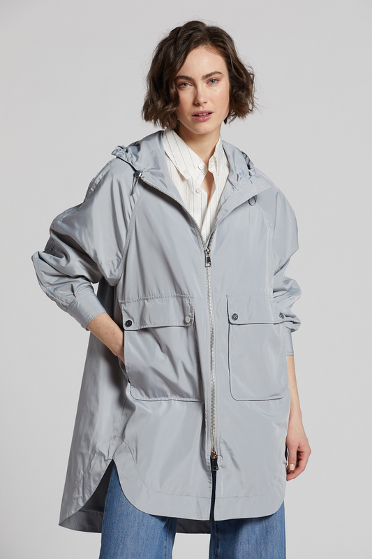 Nikita Hooded Raincoat in Colour Sea Star