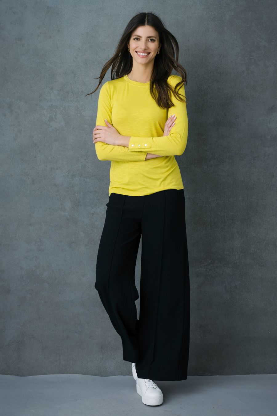 Crew Neck Long Sleeve Top