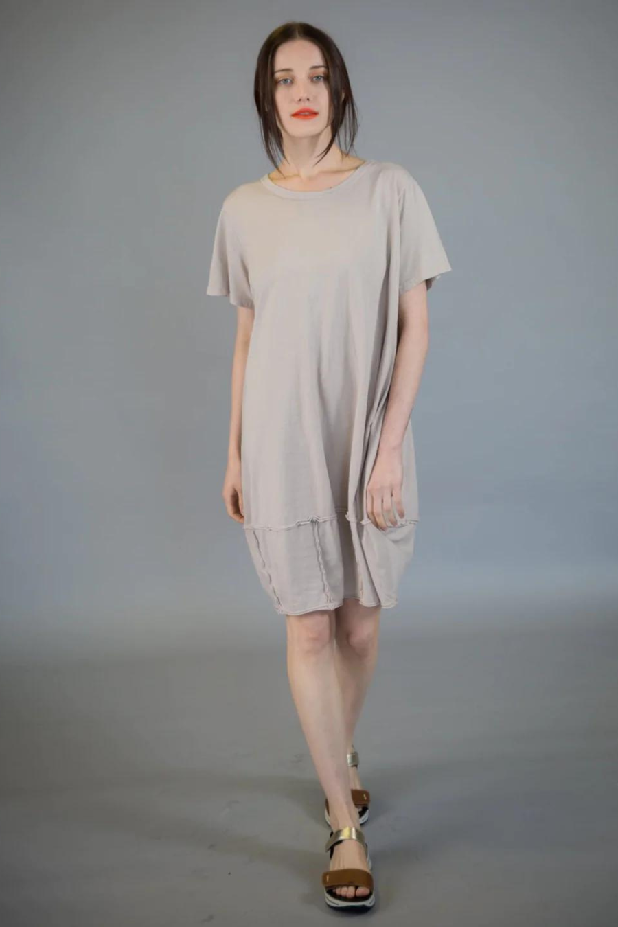 Short Sleeve Cotton Balloon Tunic/Dress