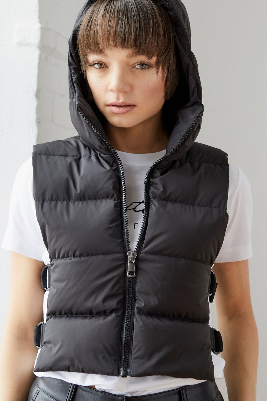 Lola Hooded Quilted Down Vest